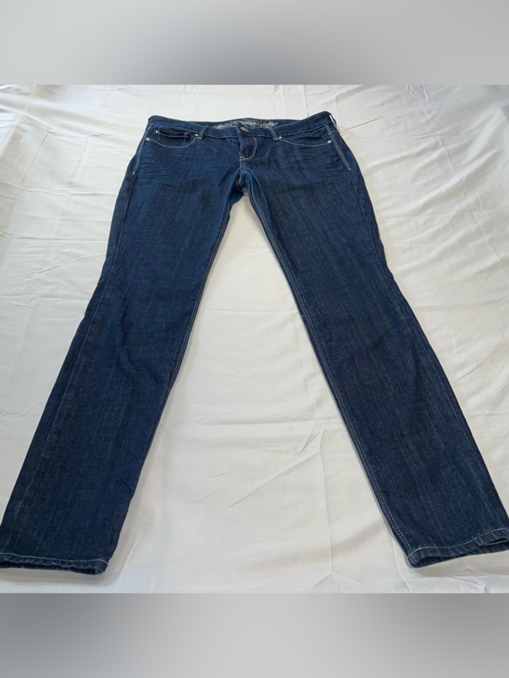 Express Jeans Stella Ultra Skinny Regular Low‎ Rise Dark Wash
